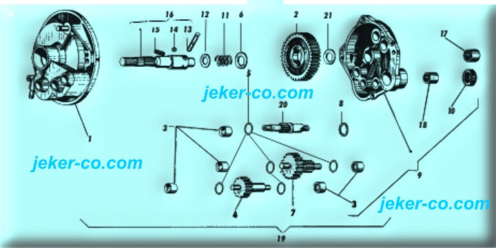 Piaggio Ciao Getriebe Mono 4 Wellen Ersatzteile Shop kaufen Schweiz
